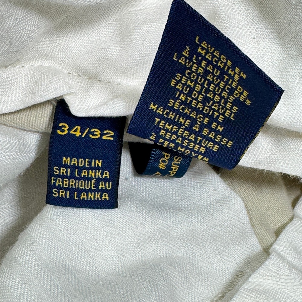 Polo Ralph Lauren Mens Chinos Pants 34x32 Khaki Classic Fit 100% Cotton Casual - Picture 10 of 16